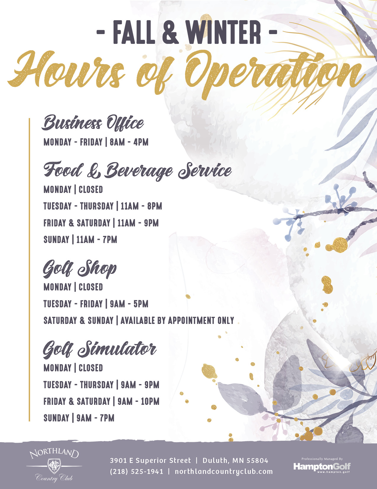 NCC Hours of Operation EMAIL