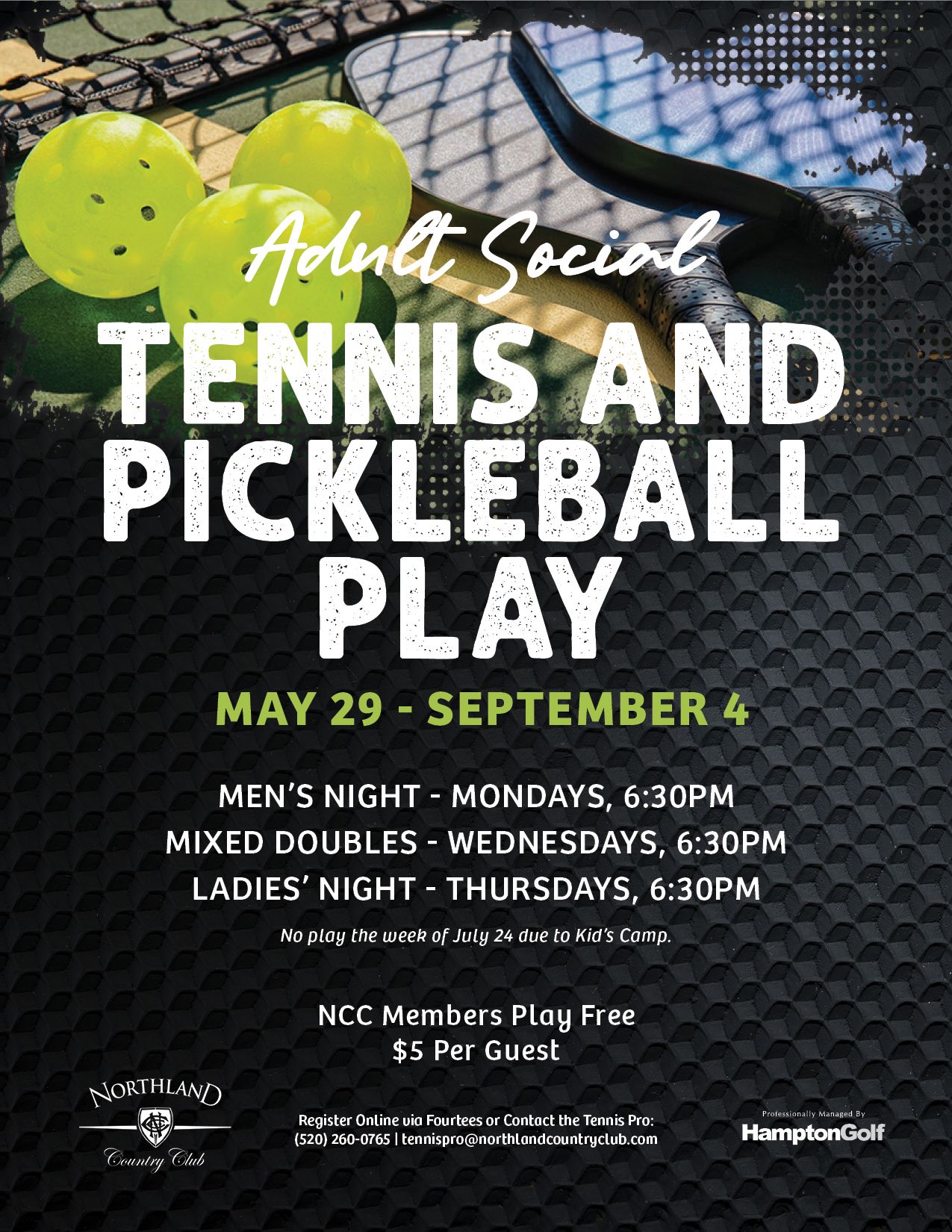 Adult Social Tennis & Pickleball Play